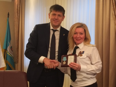 Лариса Жакулина награждена медалью «70 лет городу Калининграду»