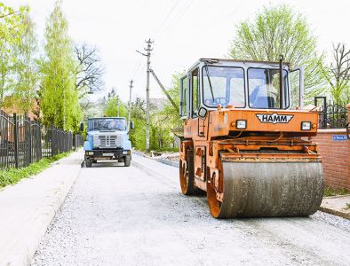 Ремонт улицы Лесной в Гурьевске
