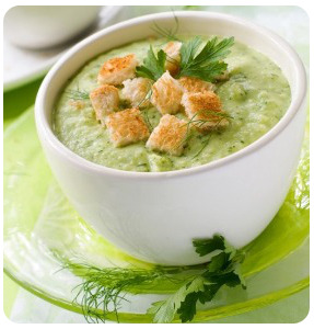 Картофельный суп-пюре с зеленью