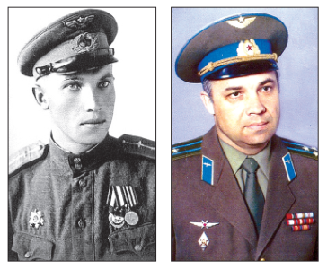 Летчики Федотовы - отец Иван (слева) и сын Валерий
